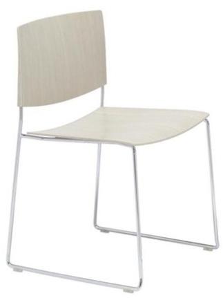 Andreu World Стул из дуба, штабелируемый салазками, со встроенной подушкой Sit Si1207 - Вид №4