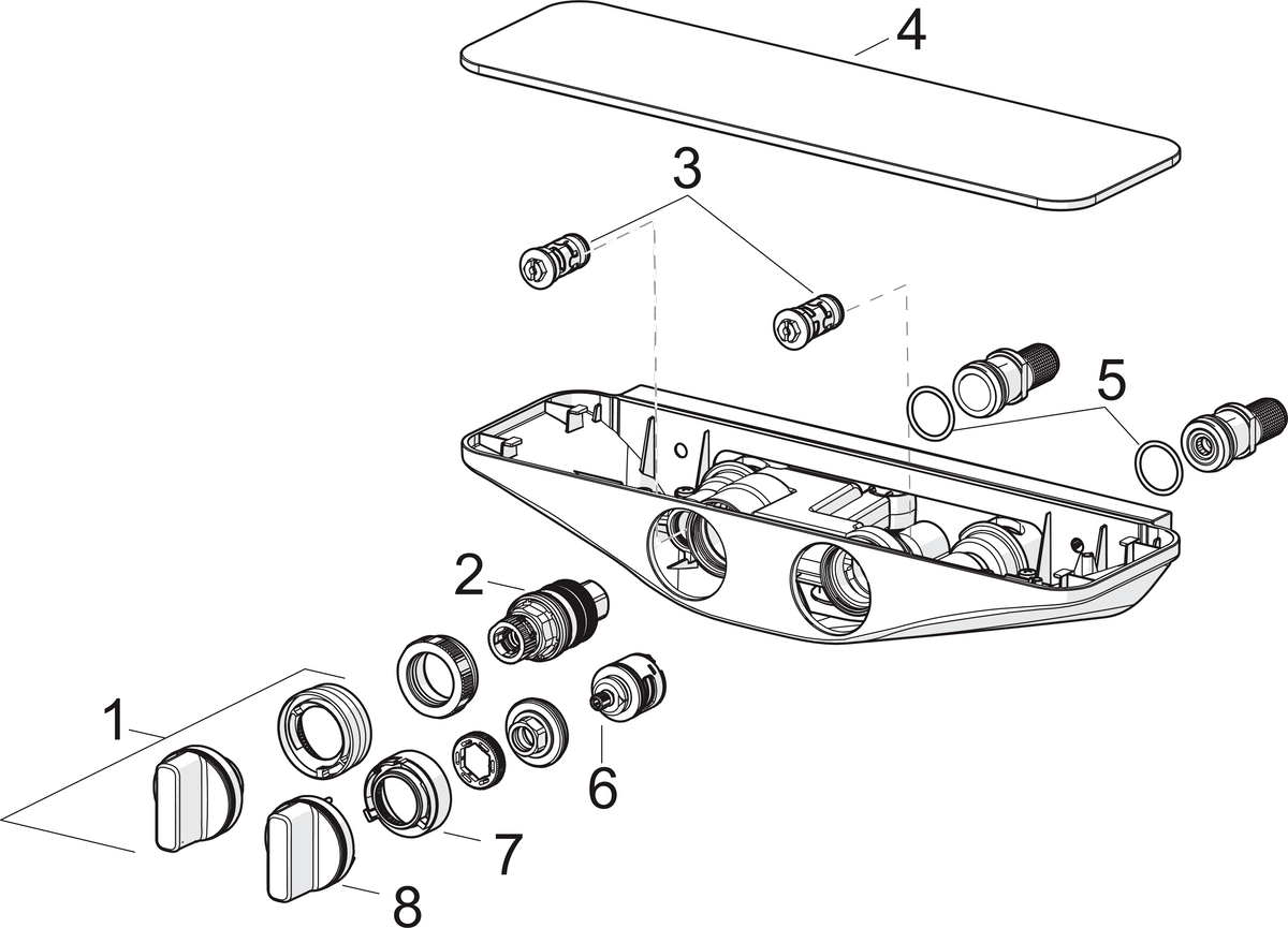Oras 7560U-11 Смеситель для душа 7560U-11 Esteta Хром/Белый  - Вид №4