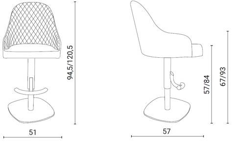 Ozzio Italia Стул кожаный с газлифтом  S505  - Вид №1