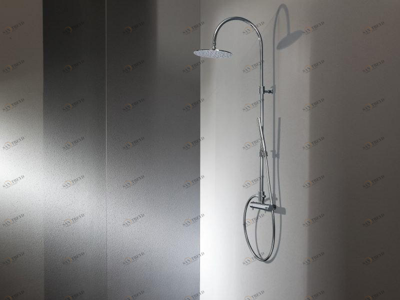 tender rain Настенная термостатическая душевая стойка из латуни с ручным душем Echo sun-id-1476421