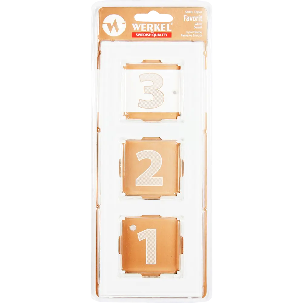 WERKEL Favorit - Стеклянная рамка для тройной розетки в белом цвете 17781561 STLM-0008575 - Вид №2