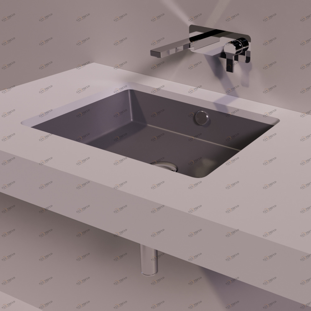S59ANTRACITEMATT Накладная раковина под столешницу  прямоугольная Simas Agile