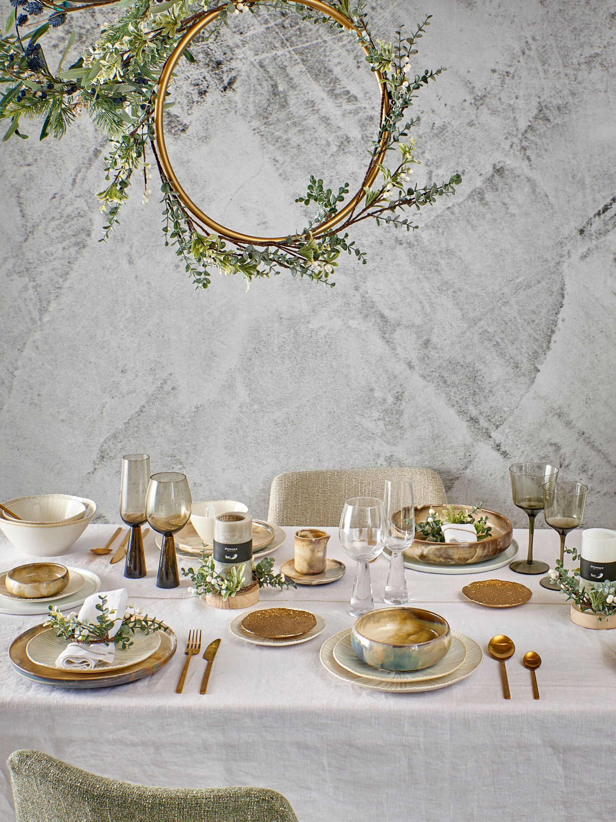 Круглая фарфоровая тарелка POMAX Mysa ARCH-00033388 - Вид №2