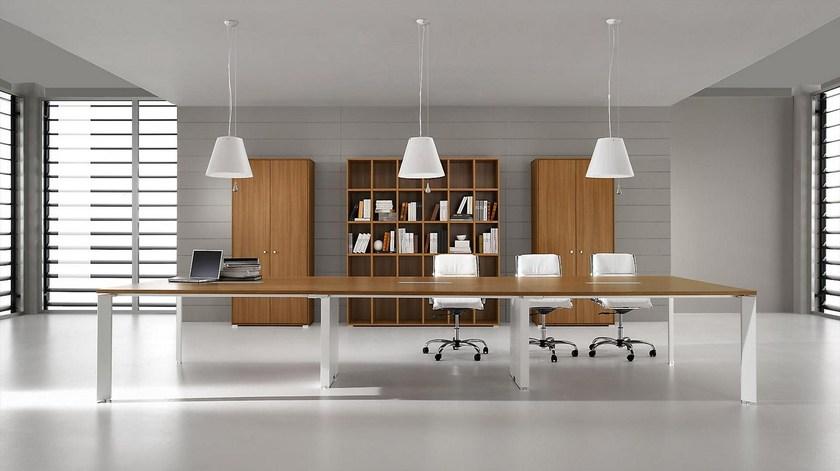 IFT Прямоугольный стол для переговоров из стали и дерева Pratiko sun-id-1361105 - Вид №2