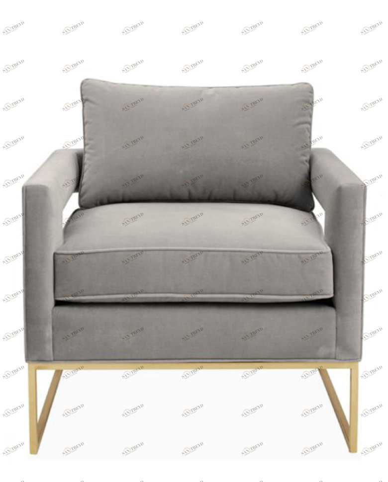 Кресло Prime серое ICON DESIGNE ДИЗАЙНЕРСКИЕ 178161 Серый;золото 