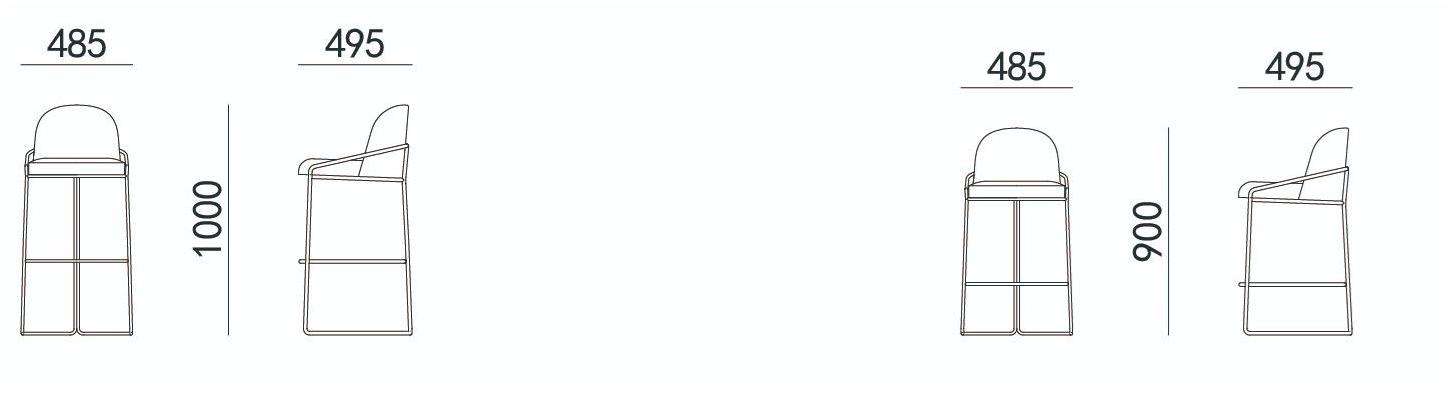 HC28 Cosmo Табурет кухонный, обитый кожей, с подставкой для ног  25f001  - Вид №1