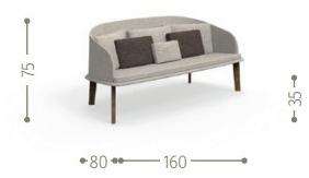 Talenti 2-х местный диван Cleo teak sun-id-1395098 - Вид №2