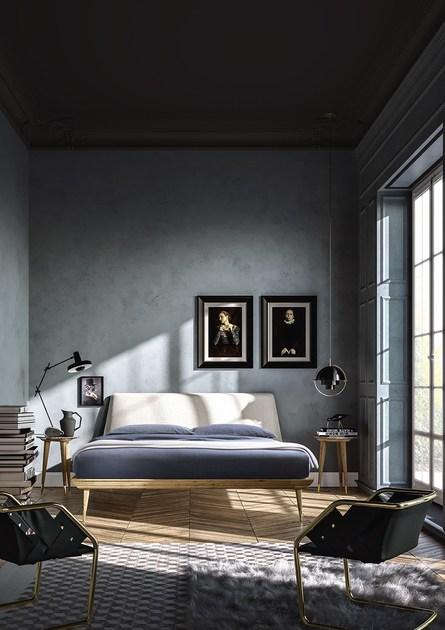 Callesella Arredamenti Двуспальная кровать из дуба с мягким изголовьем Cocò COCO sun-id-1377323 - Вид №2