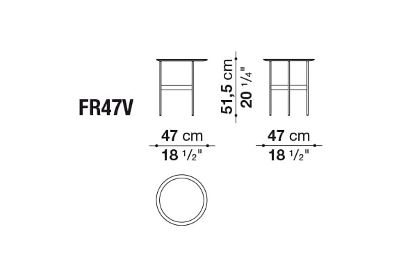 Низкий круглый журнальный столик из керамогранита B&B Italia FORMICHE ARCH-00013564 - Вид №1