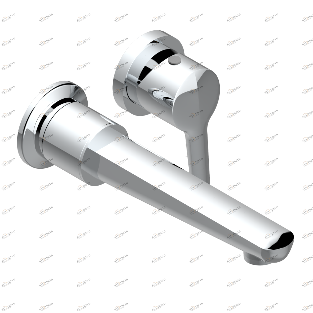 G9B-6541B Trim only for Built-in basin mixer with spout (two x 1/2'' inlets and one 1/2'' outlet), without waste Thg-paris System métal lisse с рукоятками Хром G9B 6541B A02 CAT.A