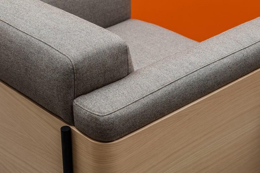 Andreu World Кресло из ткани с подлокотниками Rap Bu1135 - Вид №3