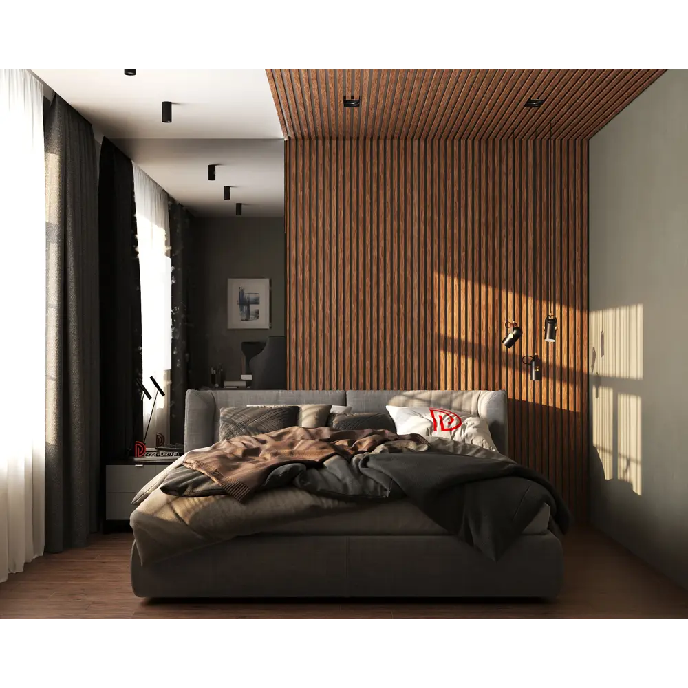 Рейка настенно-потолочная полистирол ударопрочный Decor-Dizayn 611-83 вишня 20x30x3000 мм 85473622 STLM-2156290  - Вид №3