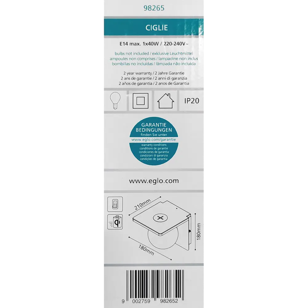 Бра Eglo Ciglie цвет черный 85685551 STLM-2067368  - Вид №7