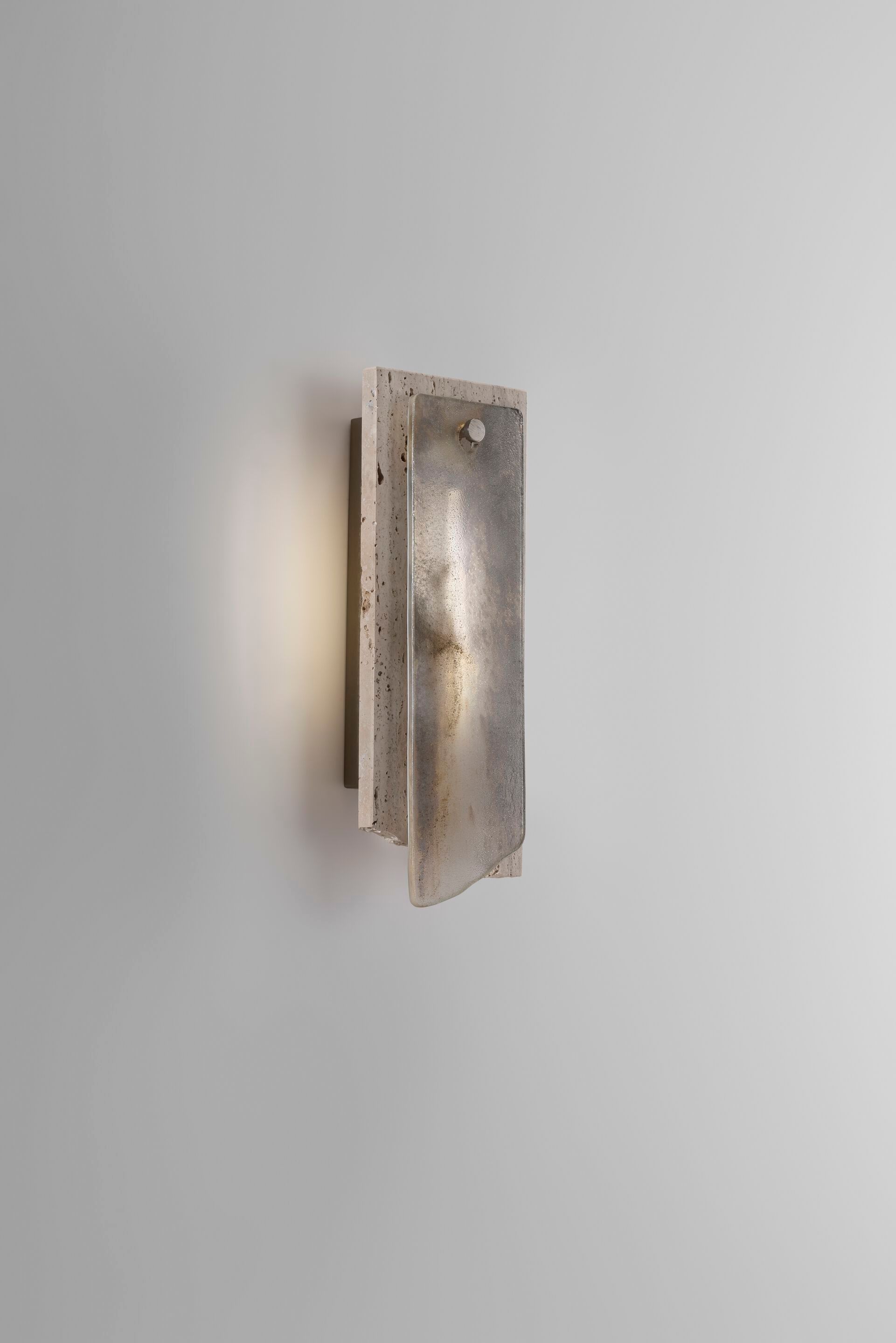 Светодиодный настенный светильник из стекла и травертина ARTE VENEZIANA пещера ARCH-00145511 - Вид №1