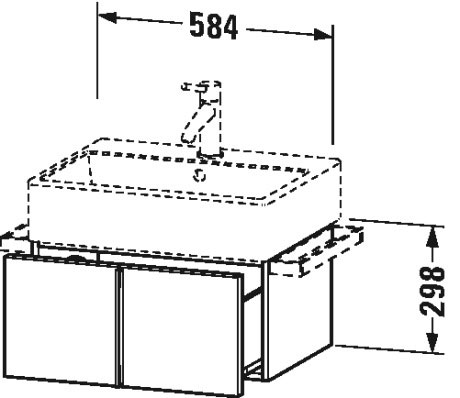VA612504949 Vero Air Тумбочка подвесная Графит матовый, декор Duravit - Вид №1