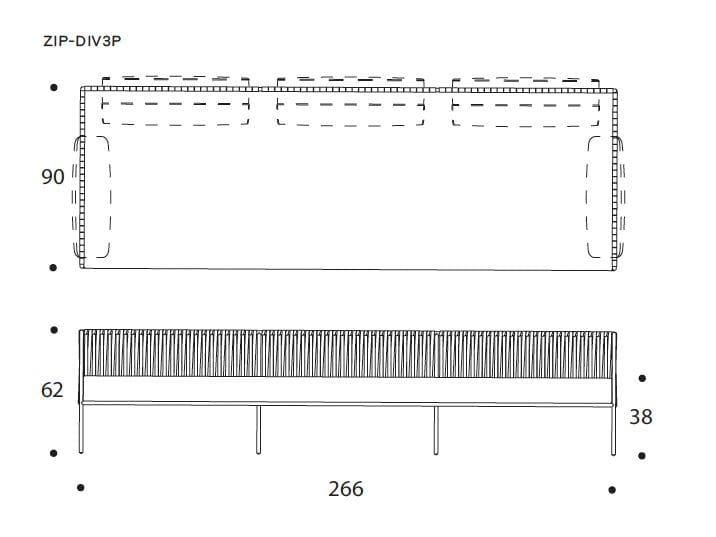 Тканевый модульный садовый диван Nodo Italia Zip ARCH-00081290 - Вид №14