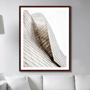 Фотокартина в деревянной раме 130х102 см Guggenheim, Bilbao, Spain I КАРТИНЫ В КВАРТИРУ  264763 Бежевый;белый;черный;разноцветный