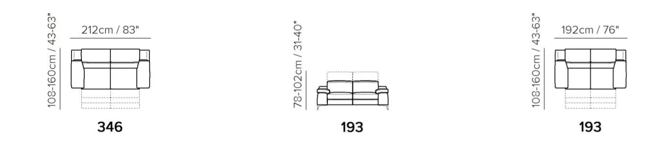 2-местный кожаный диван с электрическим движением Natuzzi Italia DUCA ARCH-00031724 - Вид №13