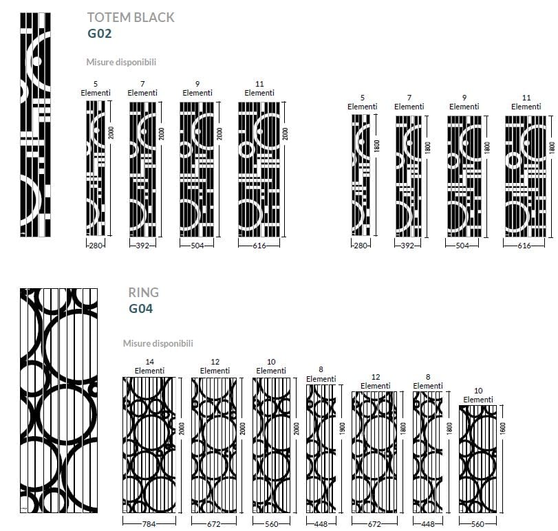 Настенный стальной вертикальный полотенцесушитель Cordivari Design Graphic Picture ARCH-00058431 - Вид №5