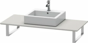 XL026C00707 Консоль для накладных раковин и встраиваемых умывальников, для угла слева X-Large #XL026C 550 мм Бетонно-серый матовый декор