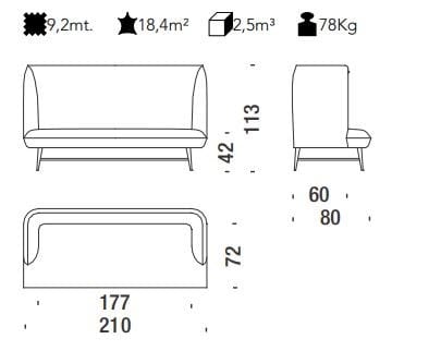 Съемный тканевый диван с высокой спинкой MOROSO Gimme Shelter ARCH-00115438 - Вид №3