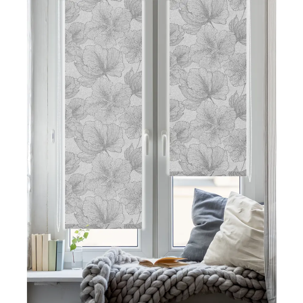 Штора рулонная Nature 140x175 см серая GARDEN STLM-2165764 - Вид №6