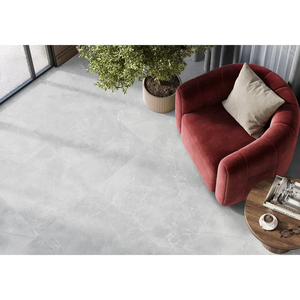 Глазурованный керамогранит Alma Ceramica Diva 07 60x60 см 1.8 м² лаппатированный цвет серый 89458936 STLM-2053301