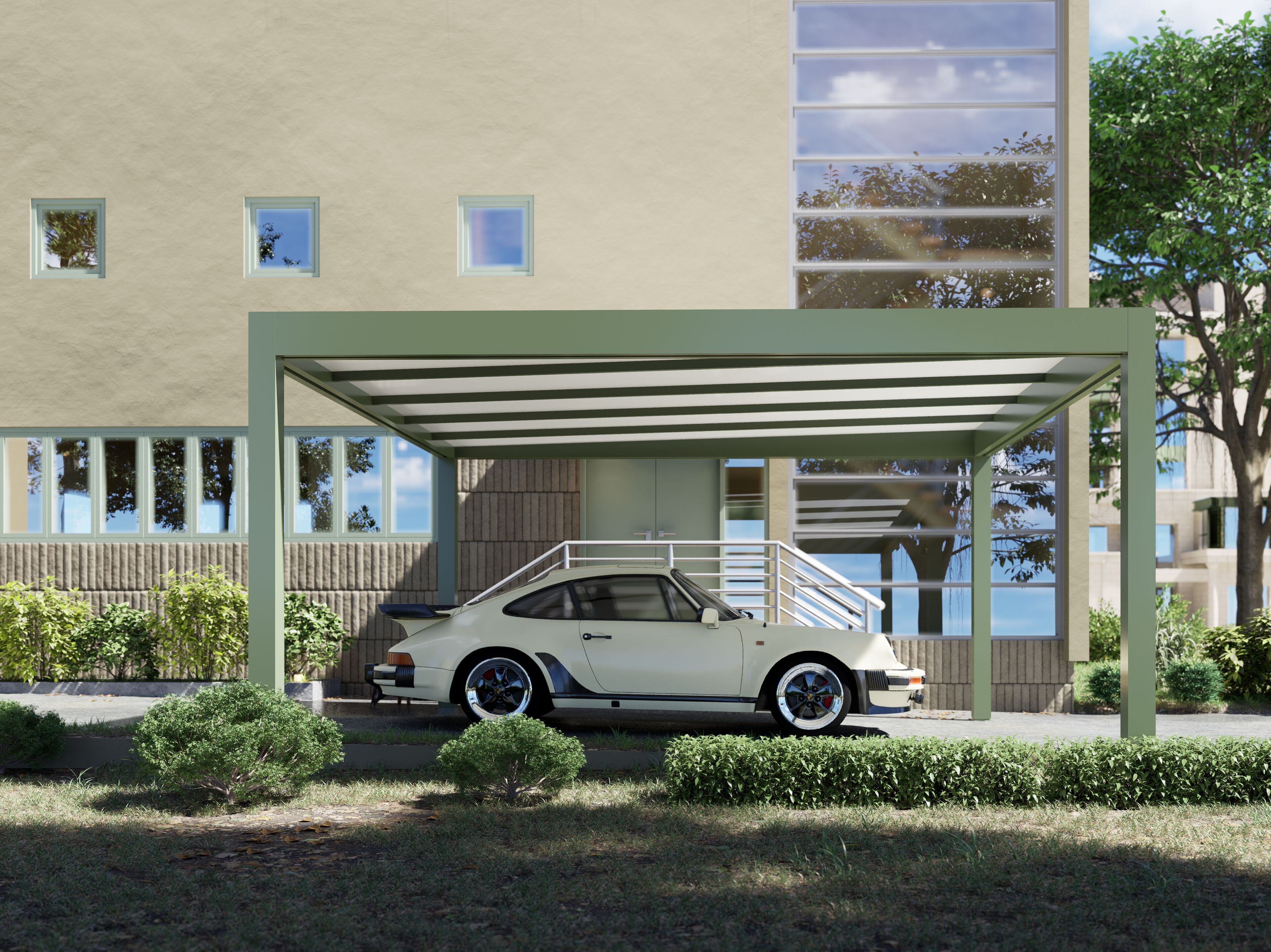 Самонесущая стальная беседка с текстильной мембраной Sprech Q. BOX System ARCH-00088269 - Вид №3