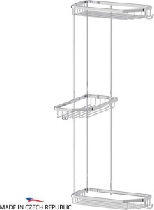 RYN 014 Полочка-решетка с крючками угловая 3-х ярусная 20/20/20 cm FBS Ryna