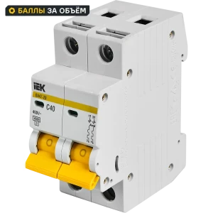 Выключатель автоматический IEK 2 полюса 40 A 11875283 STLM-2196361