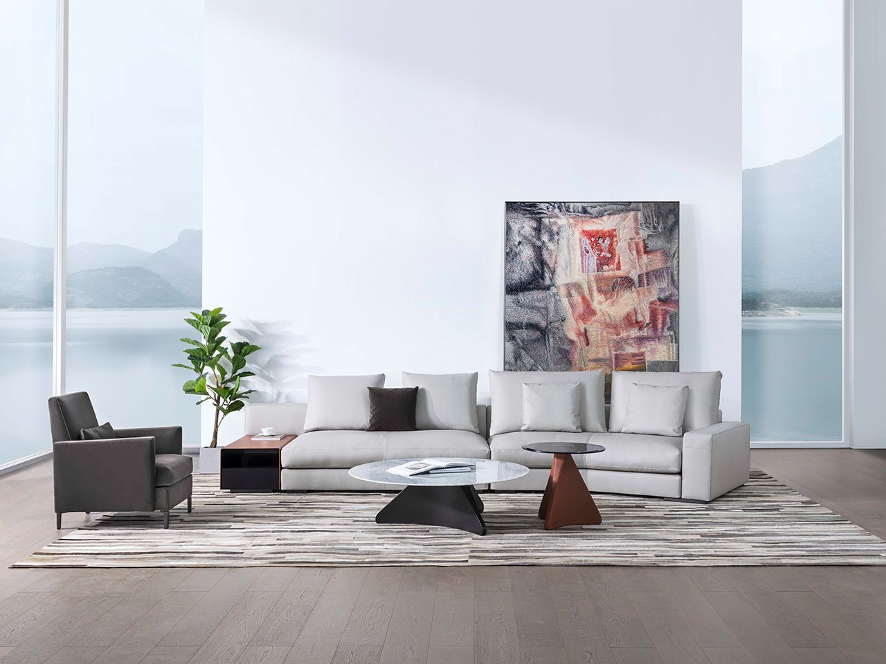 Изогнутый диван из ткани CAMERICH EPIC ARCH-00051266 - Вид №3