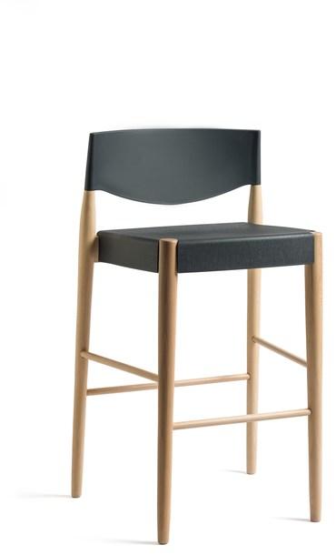 ALMA DESIGN Барный стул из бука и полипропилена с подставкой для ног Virna sun-id-1459919 - Вид №1