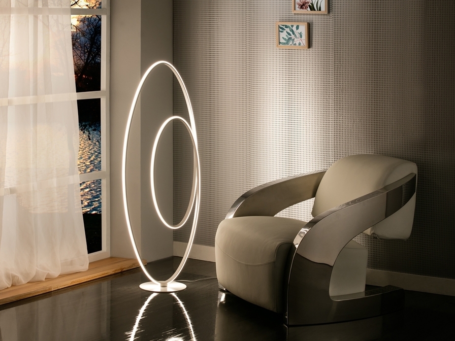 088143 Торшер белый Schuller Loop - Вид №1