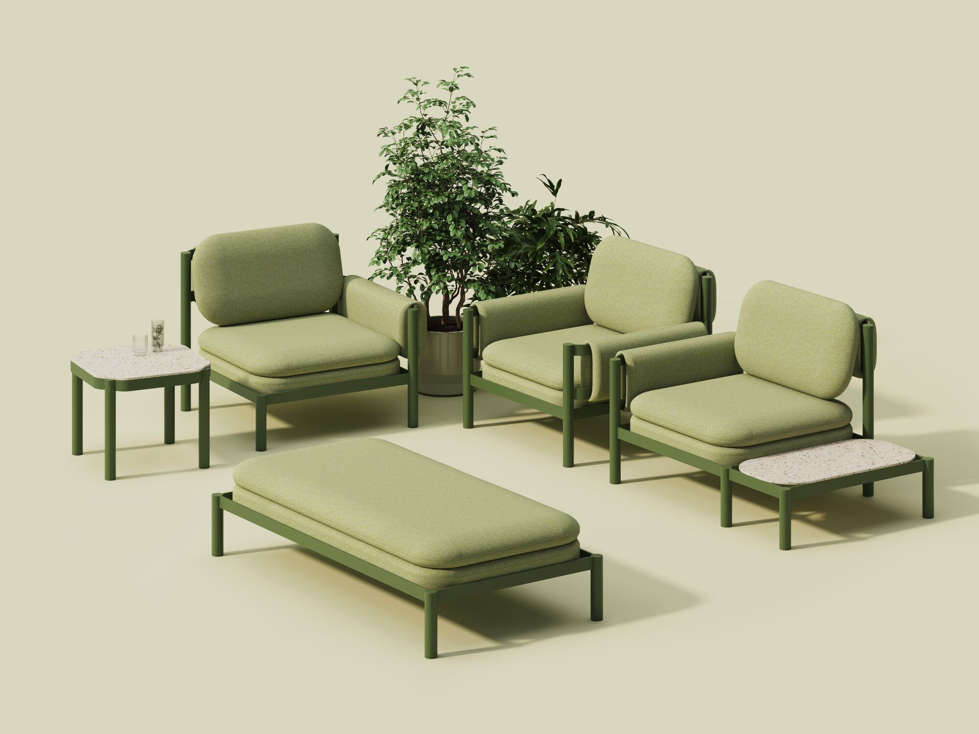 Алюминиевый низкий прямоугольный садовый столик Joyf Tropic ARCH-00124767 - Вид №2