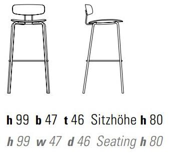 ZEITRAUM Барный стул из фанеры Okito sun-id-1435720 - Вид №7