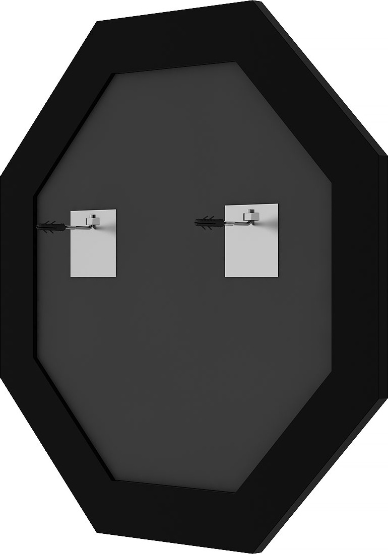 BY 7332 Зеркало в багетной раме - виньетка бронзовая 85 mm EVOFORM Octagon - Вид №1