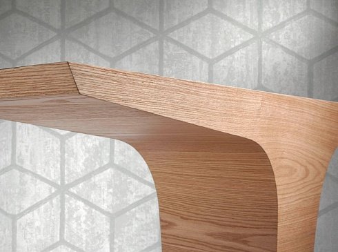 Консоль деревянная на металлическом подиуме дуб LE051-X от Angel Cerda ANGEL CERDA  147048 Коричневый  - Вид №1