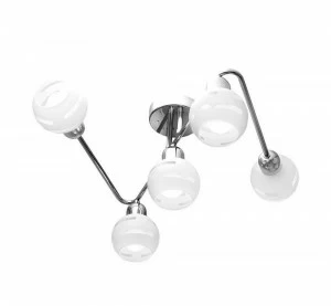 Потолочная люстра IDLamp Agostina 361/5A-Whitechrome IDLAMP ДИЗАЙНЕРСКИЕ 182685 Белый