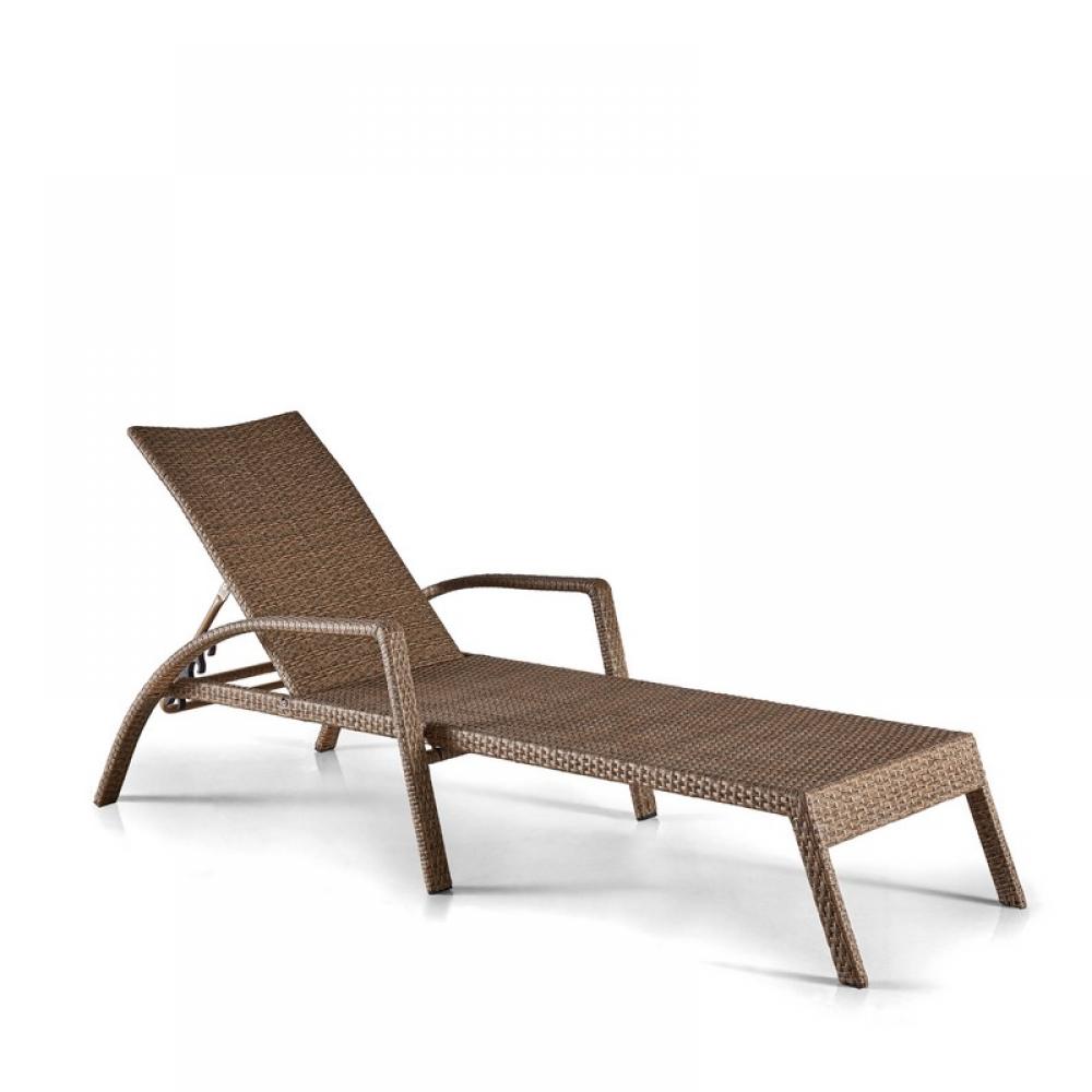 Шезлонг-лежак из искусственного ротанга Light Brown AFINA  130452 Бежевый;коричневый  - Вид №3