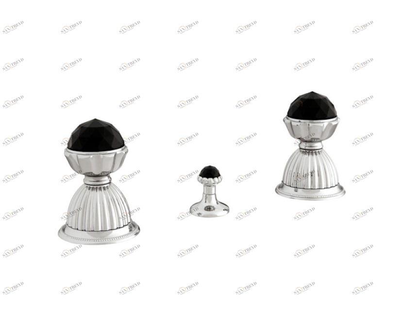 033222.N00.50 Биде с тремя отверстиями и черными кристаллами swarovski Яркий хром Mestre Artica