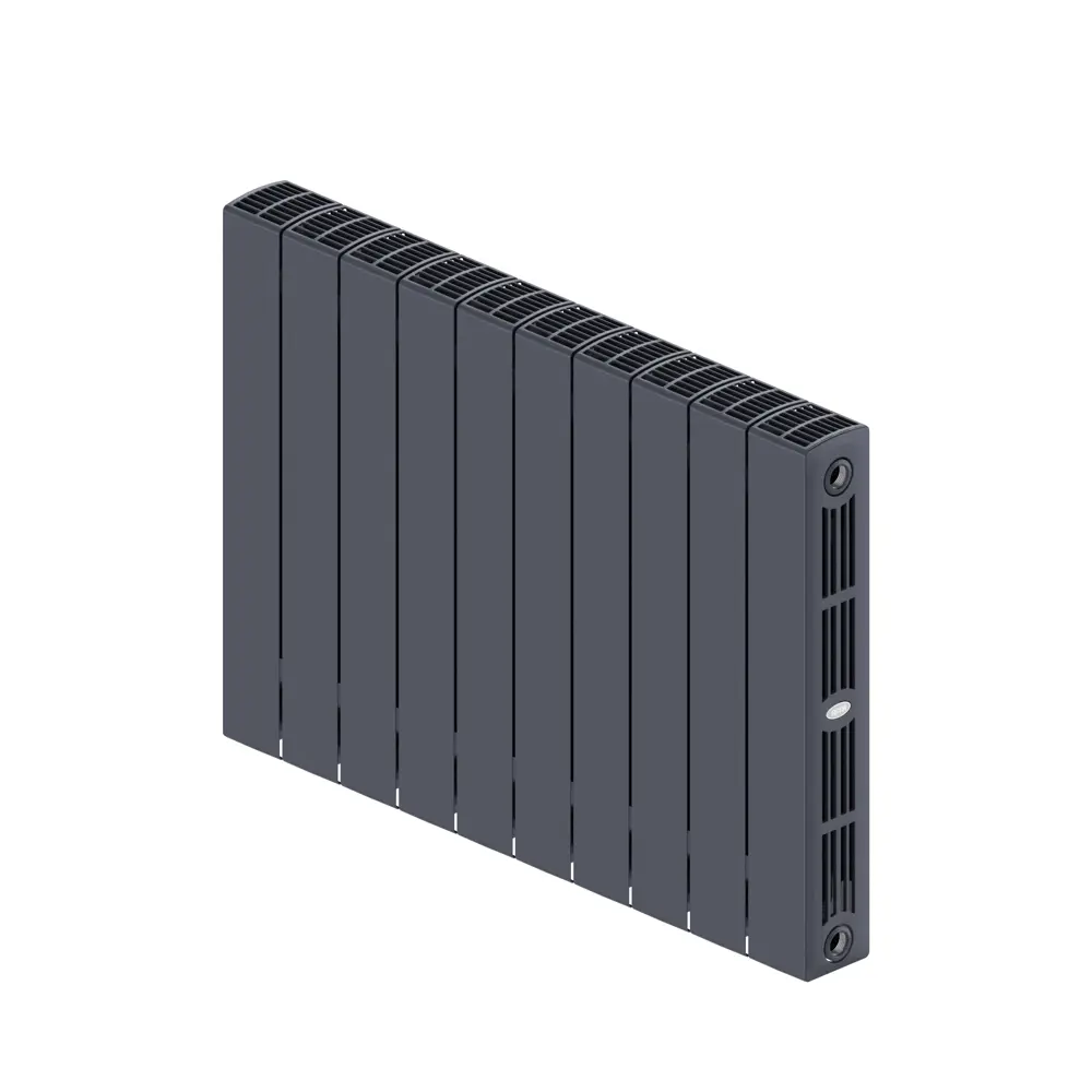 Радиатор секционный Rifar Supremo S50010RAL7012 500/90 10 секций боковое подключение биметалл серый 82560826 STLM-2022424 - Вид №1