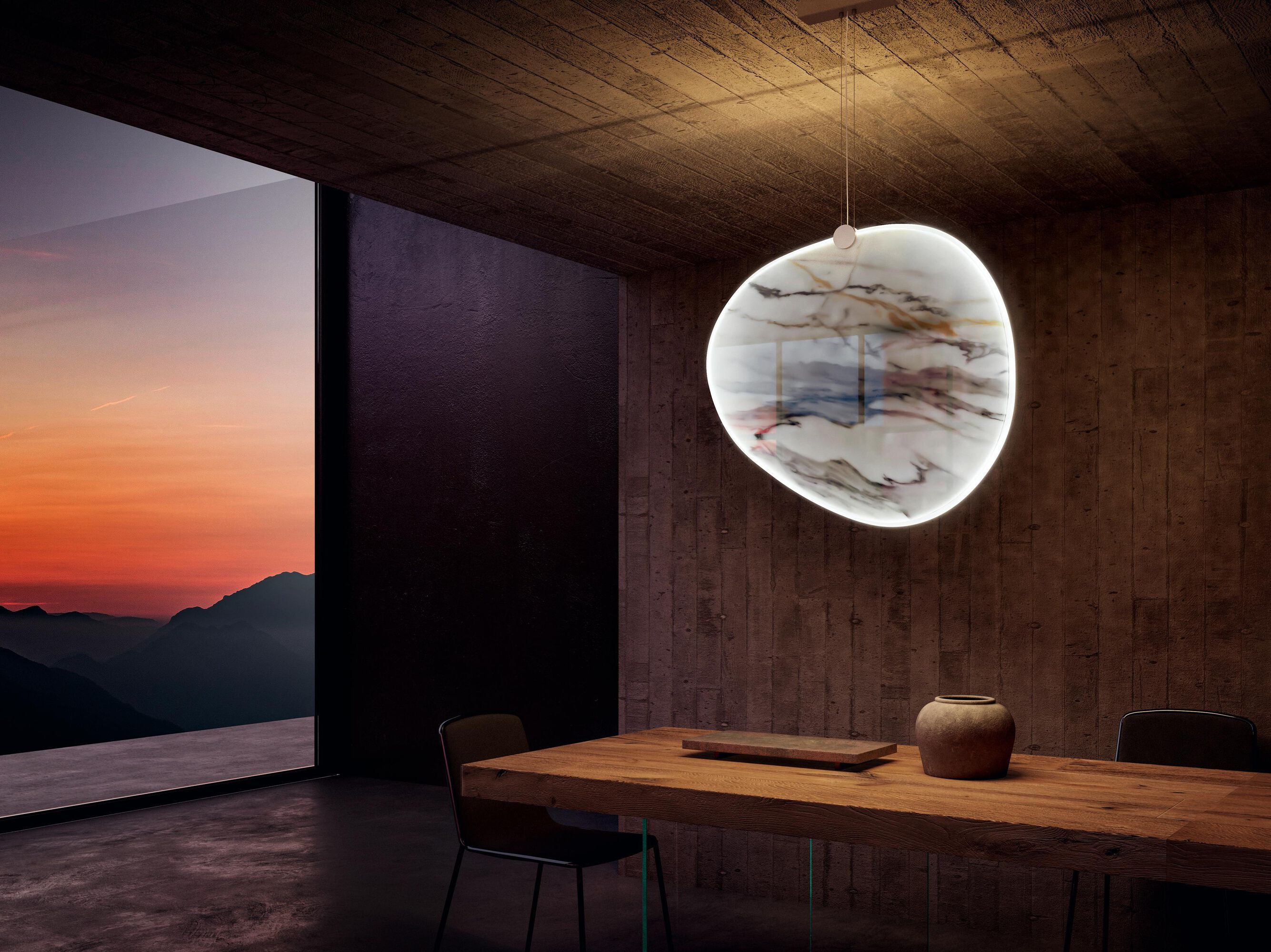 Стеклянный светодиодный подвесной светильник Lago GLEE ARCH-00001060