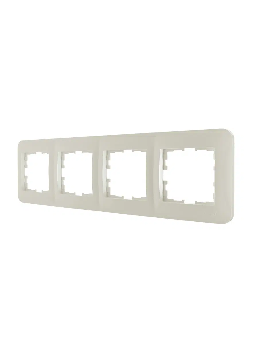 ASTI Рамка 4-ая горизонтальная б/вст жемчужно-белый перламутр LEZARD 7081-3000-149