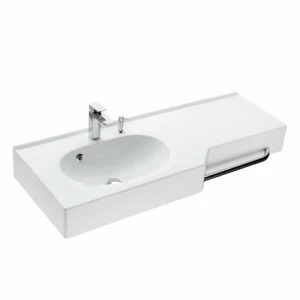 1A70113WOT01L Подвесная раковина настенная прямоугольная AQUATON ОТЕЛЬ белая