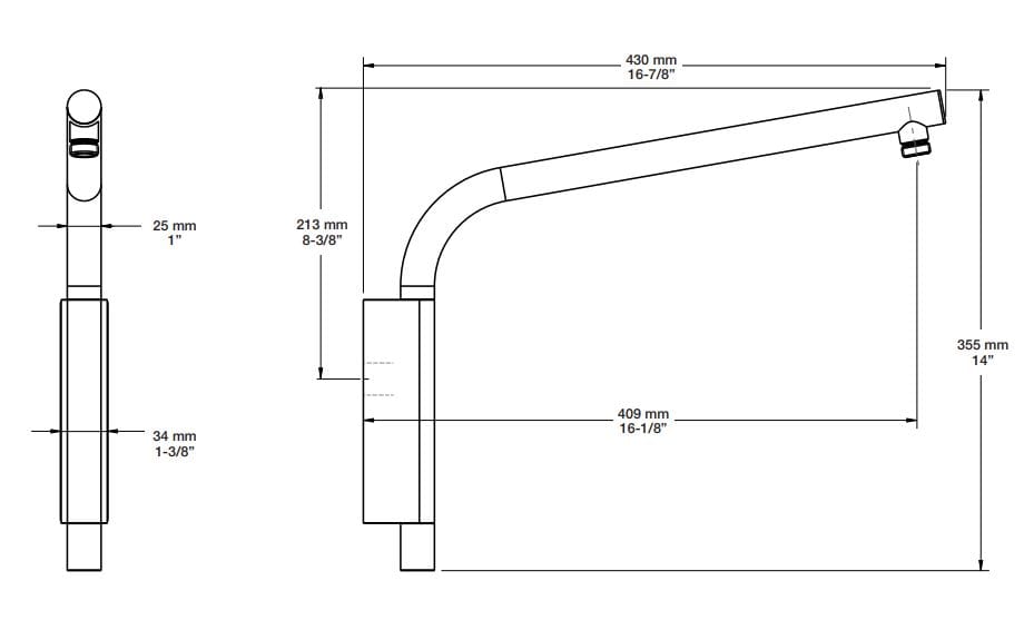 Набор термостатических встраиваемых ванн с ручным душем BARIL Flora B47 ARCH-00122326 - Вид №3