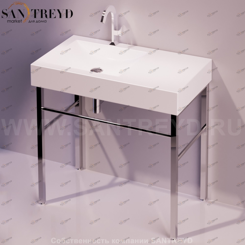 FZA09CROMO Напольная раковина стоящая круглая Simas Frozen