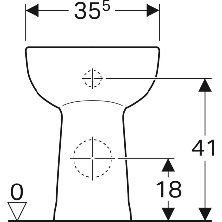 211105000 Напольный унитаз Geberit Vitalis, горизонтальный смыв, увеличенной высоты, горизонтальный выпуск Geberit  - Вид №3
