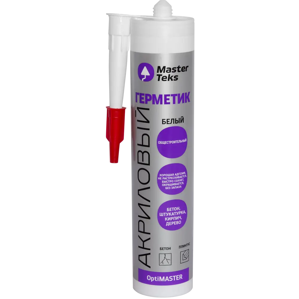 Акриловый герметик MasterTeks для строительных работ 280 мл 86304098 STLM-0067655