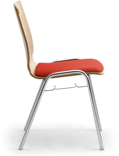 Leyform Стул из фанеры и хромированной стали со встроенной подушкой Cristallo 0662le - Вид №2