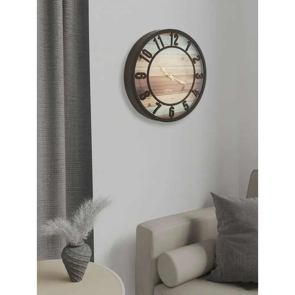 Часы настенные Dream River DMR 6121 круглые D40.6 см цвет черный STLM-2021313 - Вид №4